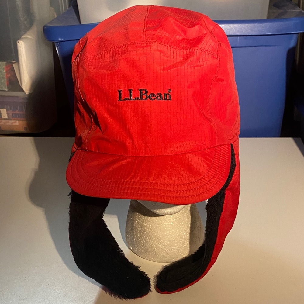 L.L. Bean Red Dog Ear Hat Cap with Ear Flaps Men’s L/XL